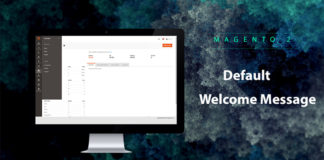 feature magento 2 welcome message