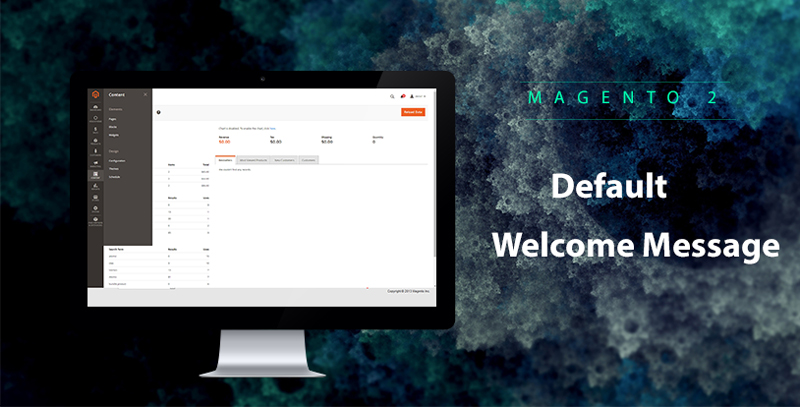 feature magento 2 welcome message