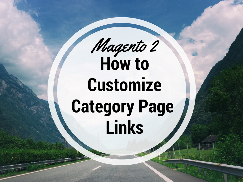 customize Magento 2 Category Page Links