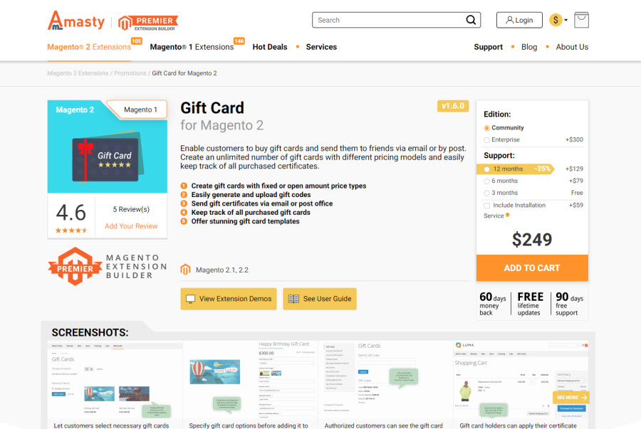 3. 2. 1. Magento 2 Gift Card extensions by amasty