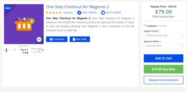 Magento 2 One step checkout from Webkul
