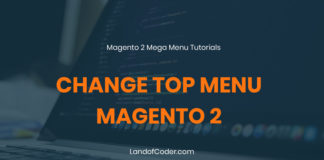 change top menu magento 2