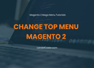 change top menu magento 2