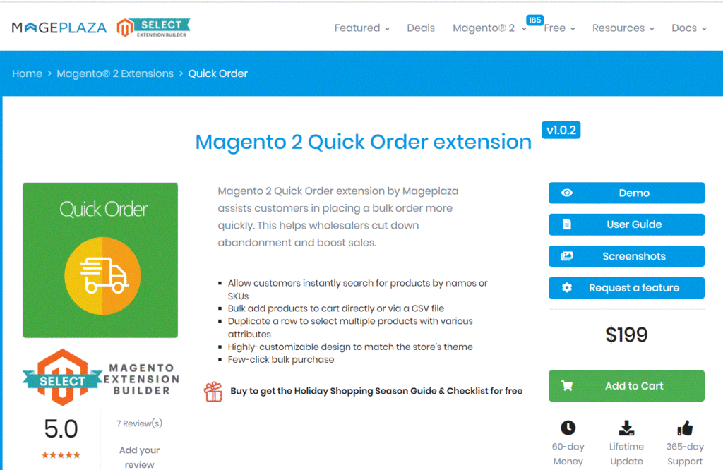 mageplaza magento 2 quick order extension