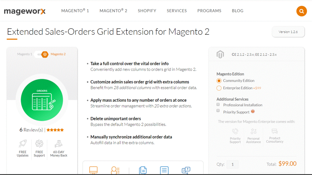 extendesd sales-orders grid extension for magento 2 