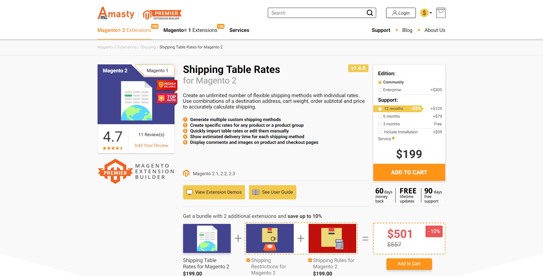 Shipping Table Rates for Magento 2 