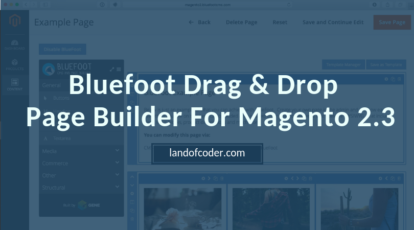 Bluefoot Benefit: Drag & Drop Magento 2.3 Page Builder - Landofcoder