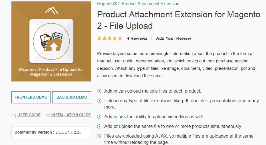 Product Attachment Extension for Magento 2 | Mconnectmedia