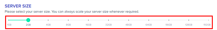 Cloud Hosting Server Size