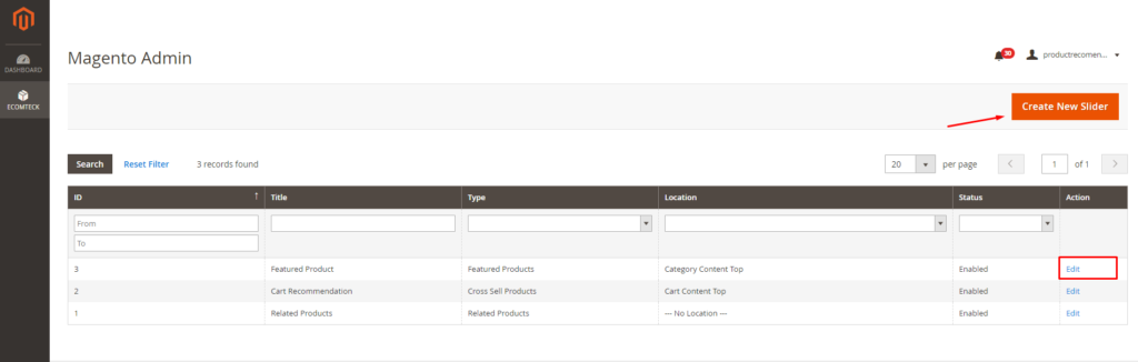how to create and edit product silders with Magento 2 Recommended Products 