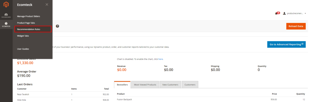 recommendation rules in Magento 2 Recommended Products Extension