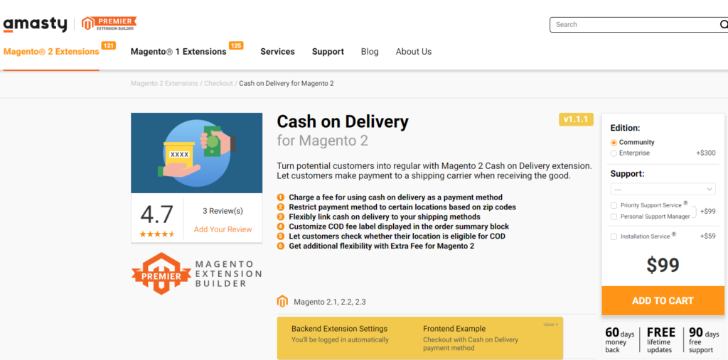 cash on delivery for magento 2