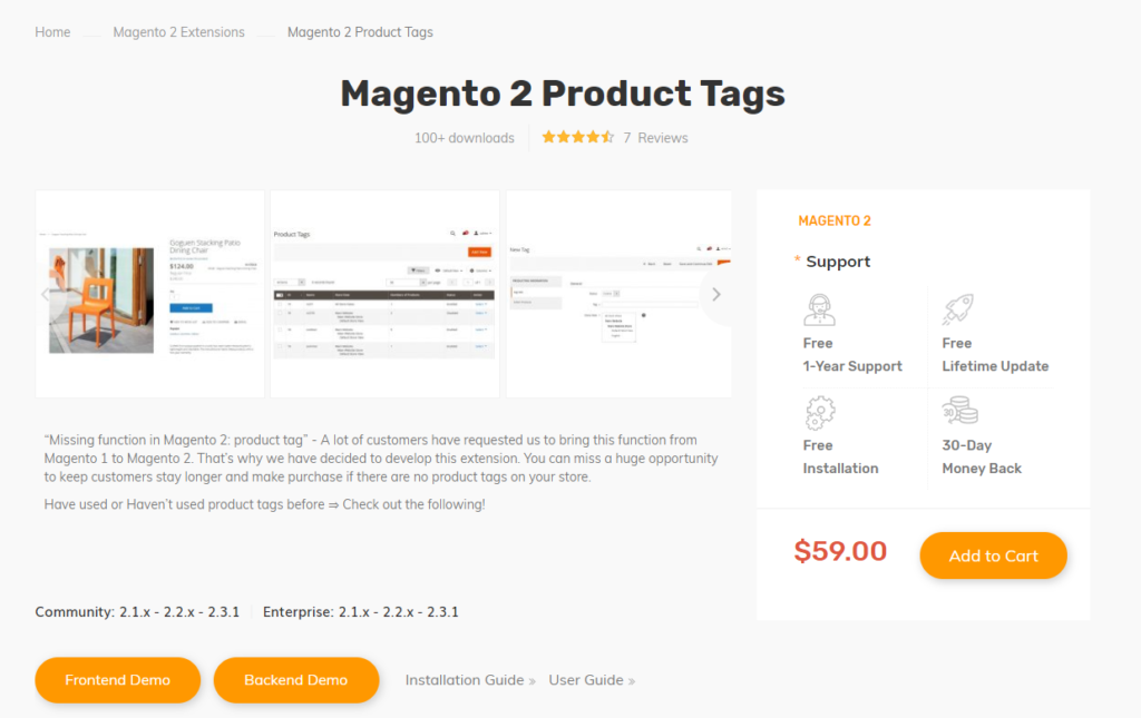 magento 2 product tag