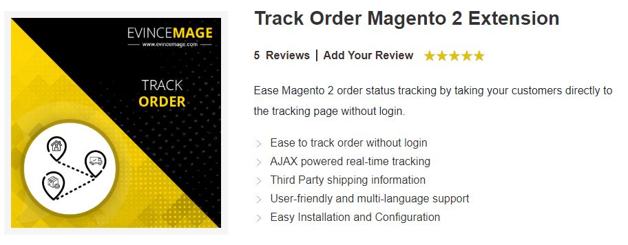 Track order magento 2 extension