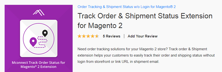 Track order & Shipment status extension
