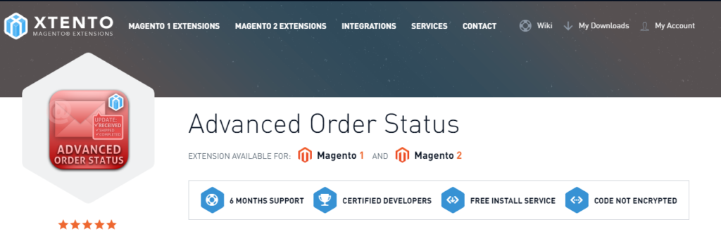 Advanced order status