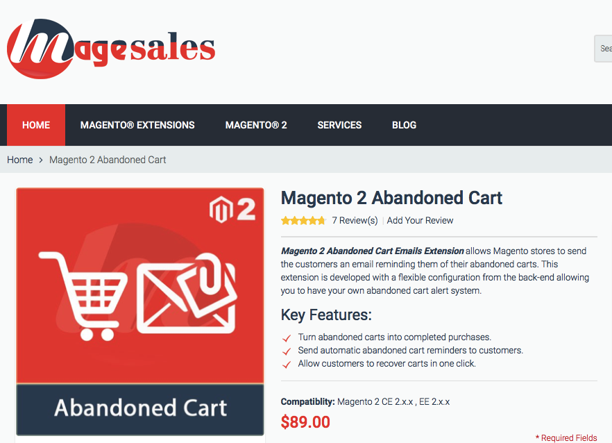 magneto 2 abandoned cart