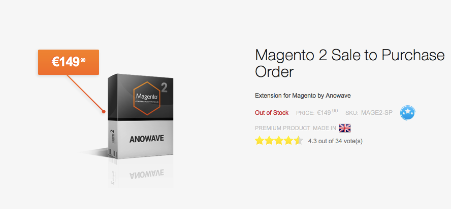 magento 2 sale to purchase order