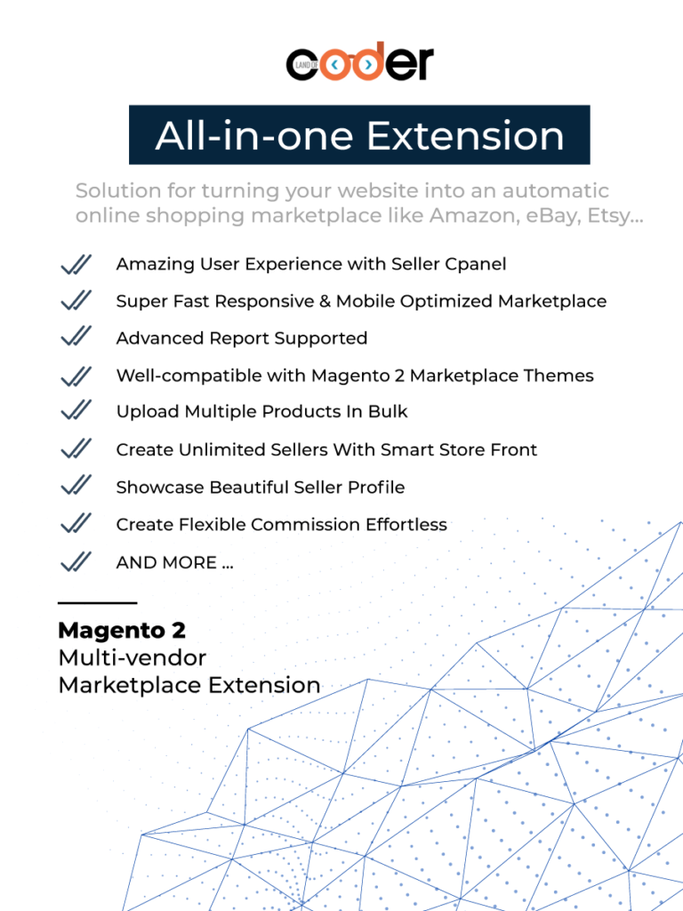 Magento 2 marketplace extension turns your website into an automotic marketplace 