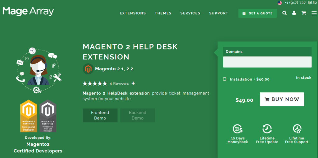 Magento 2 help desk extension