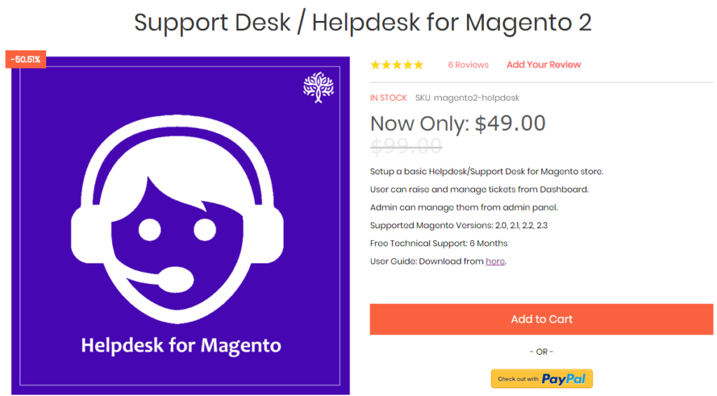 support desk / helpdesk for magento 2