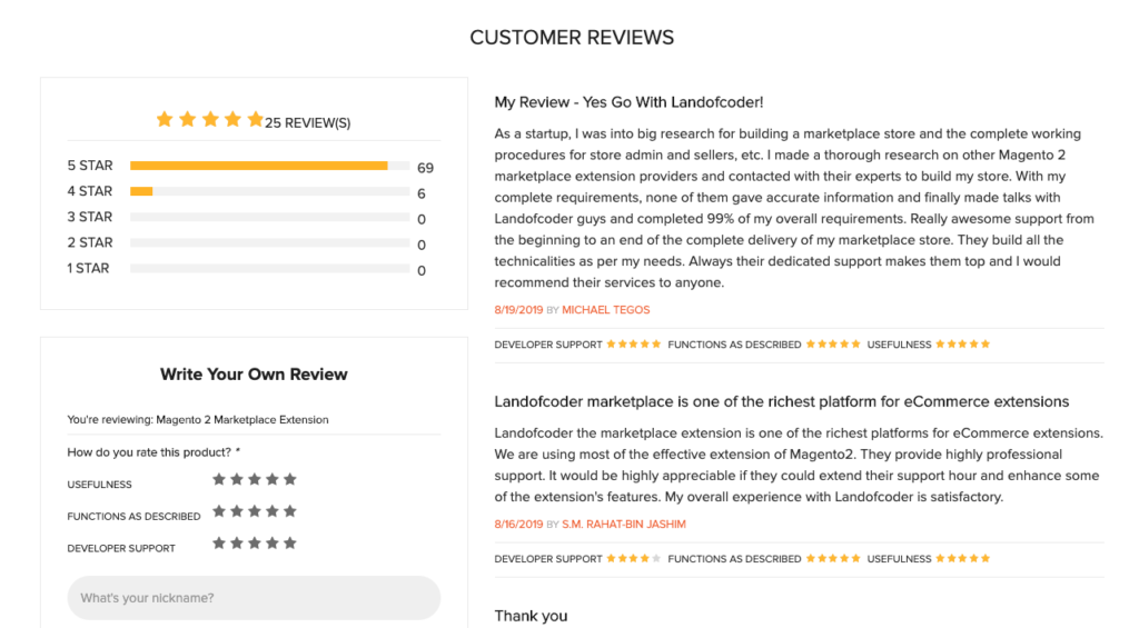 Cross-selling on Magento 2 customer review