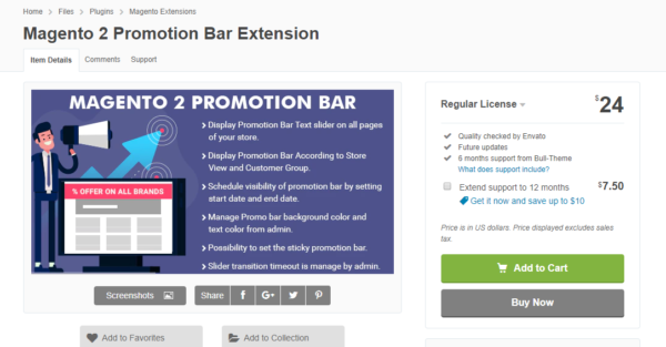 magento 2 promotion bar