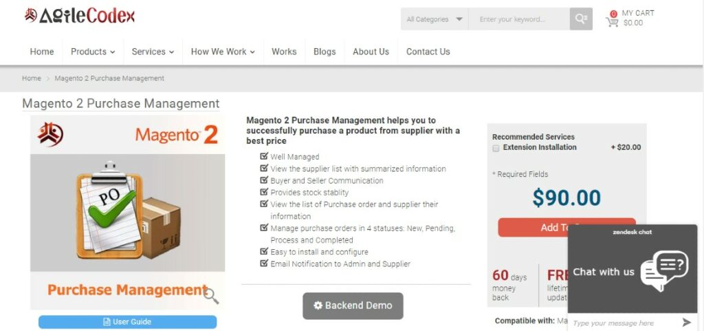 Magento 2 Purchase Management