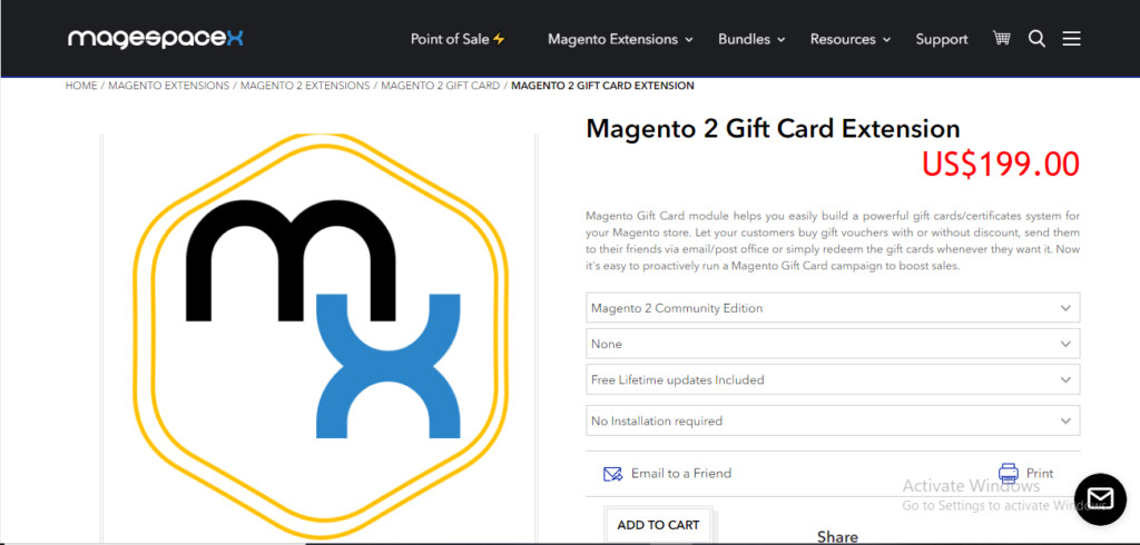 Magespacex gift card