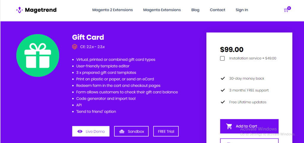 Magetrend gift card