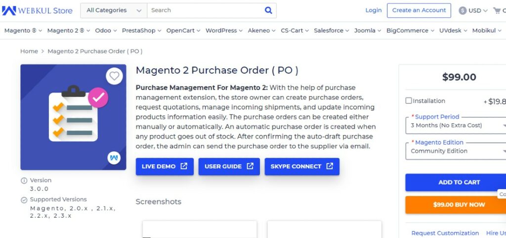 Magento 2 Purchase Order ( PO )