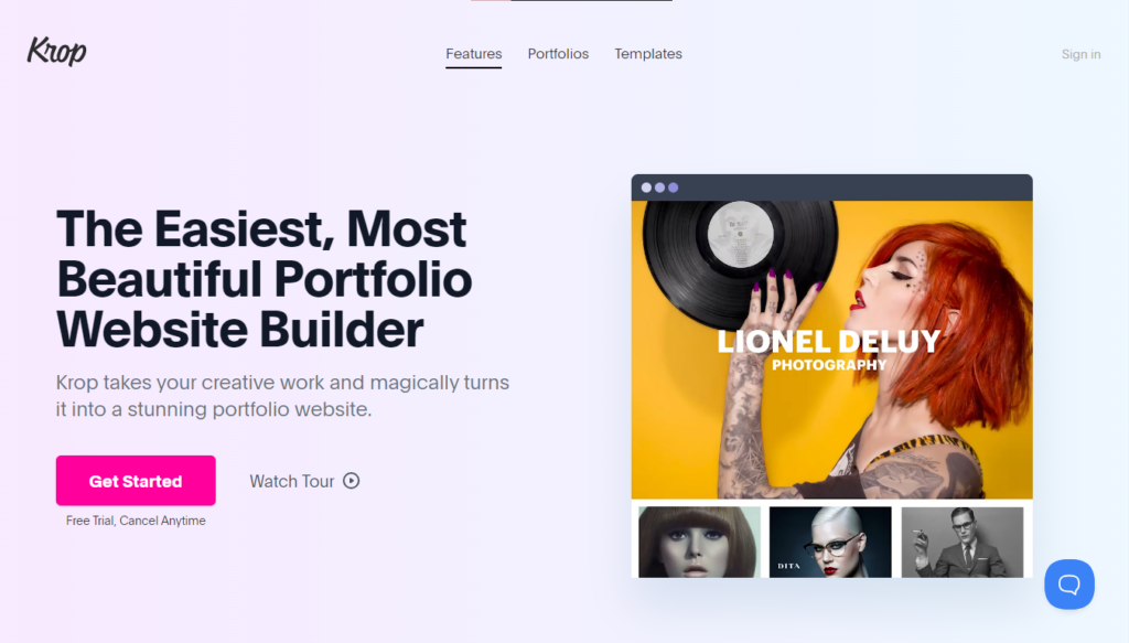 For web developers who wants to create a portfolio, Krop is a ideal platform