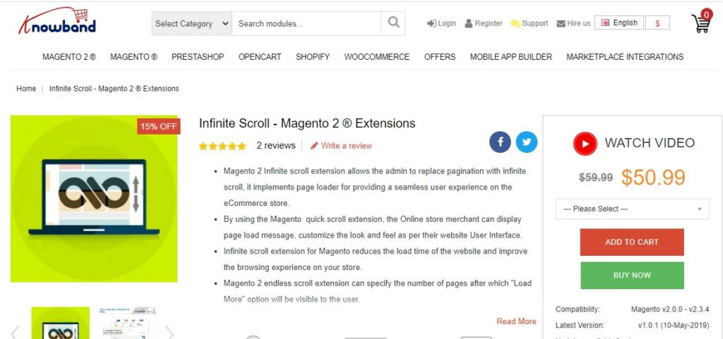 Infinite Scroll – Magento 2 Extensions | Knowband
