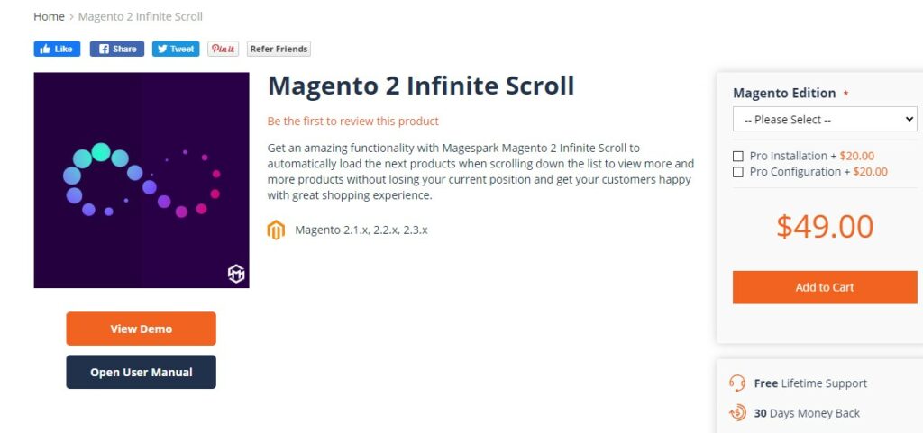 Magento 2 Infinite Scroll | Magespark