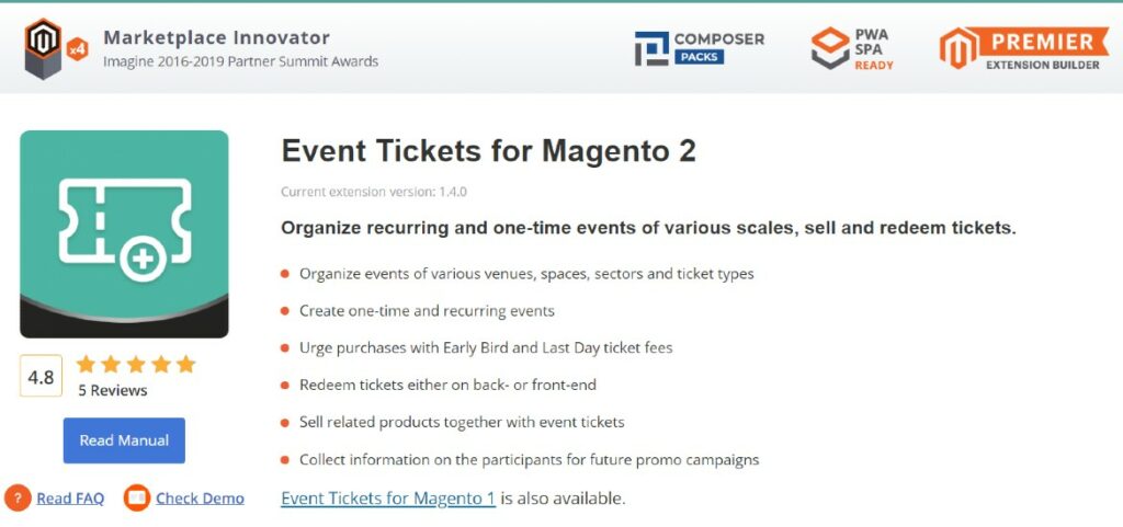 Event Tickets for Magento 2 Ahead Works