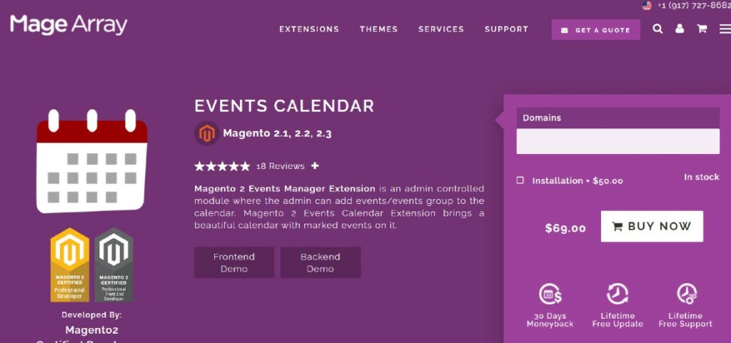 Event Calendar Magearray