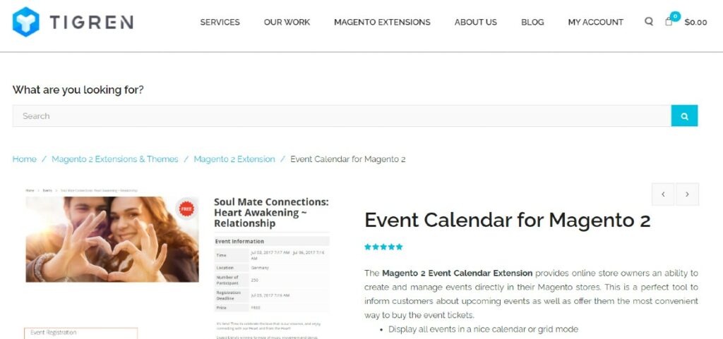 Event Calendar for Magento 2 Tigren 