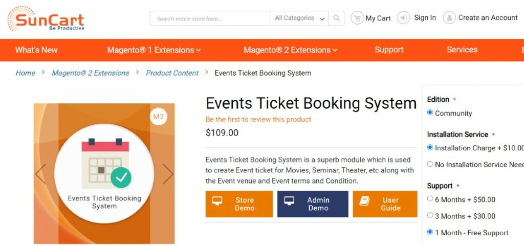 Events Ticket Booking System Sun Cart