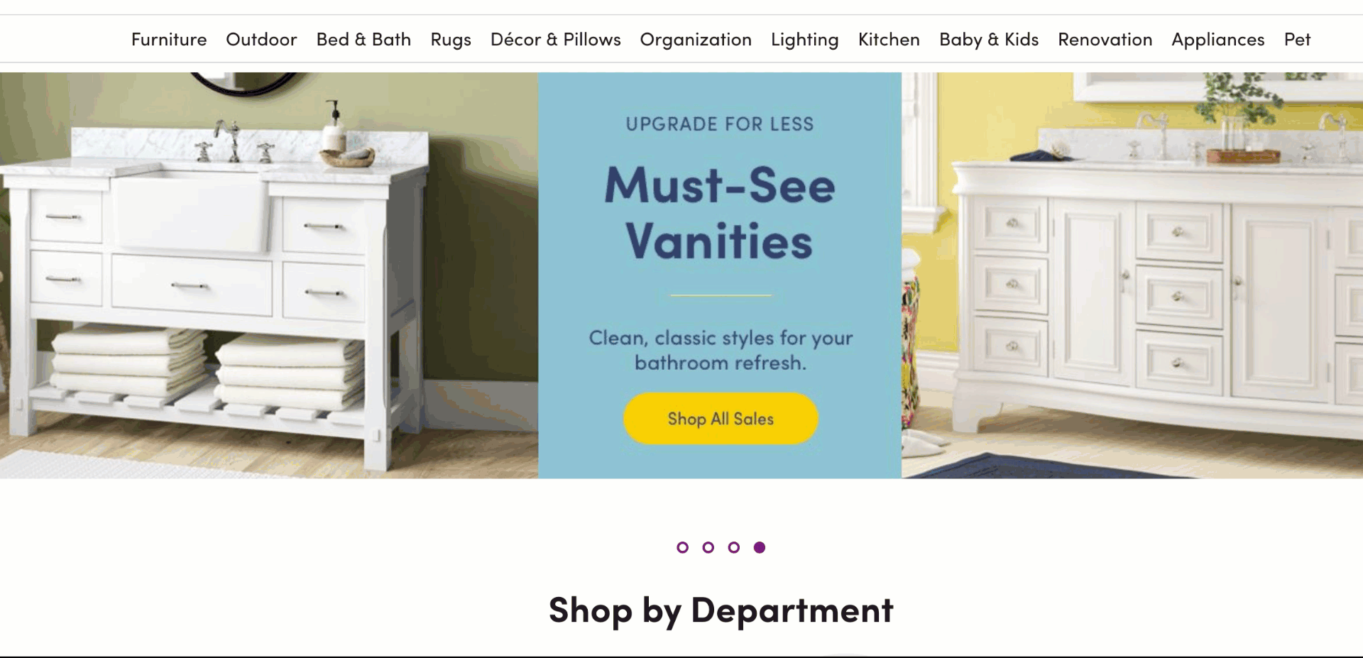 Image Slider on the Home Page Furniture Store