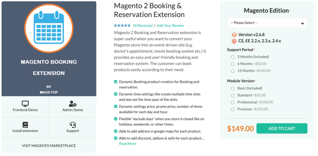 2. Booking & Reservation Extension | by Magetop