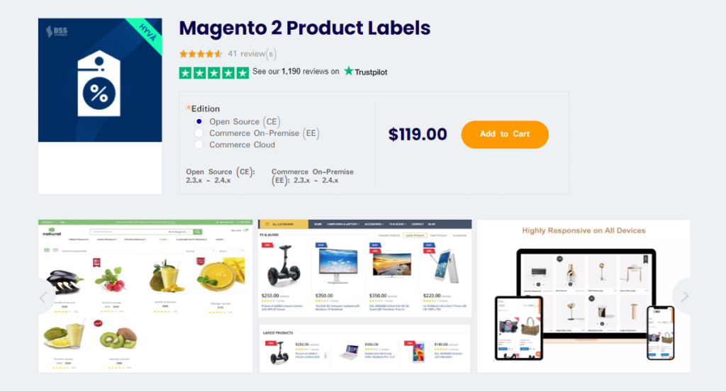 Magento 2 Product Labels by BSS