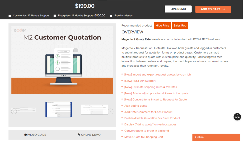 Magento 2 Quote Extension | Request For Quote