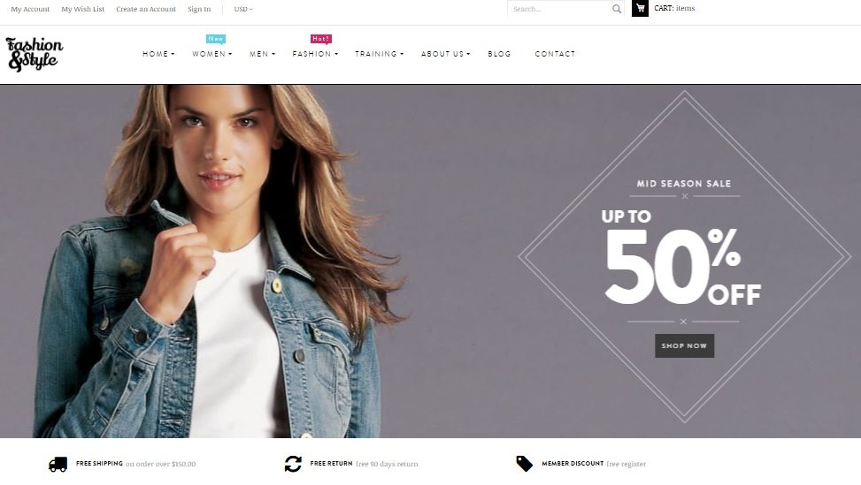 Ves Fashion Magento theme