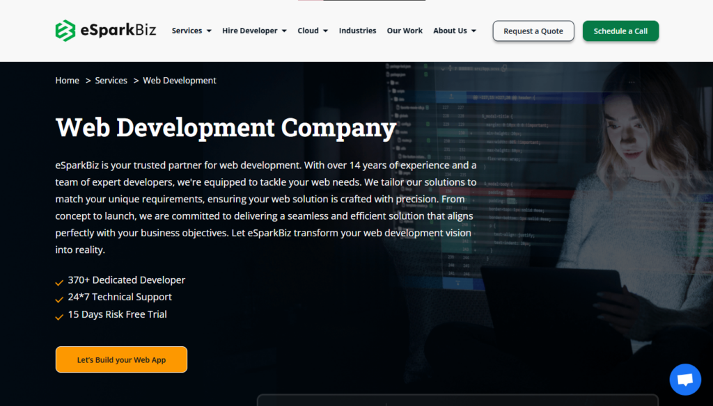 eSparkBiz is one of the leading web app development companies