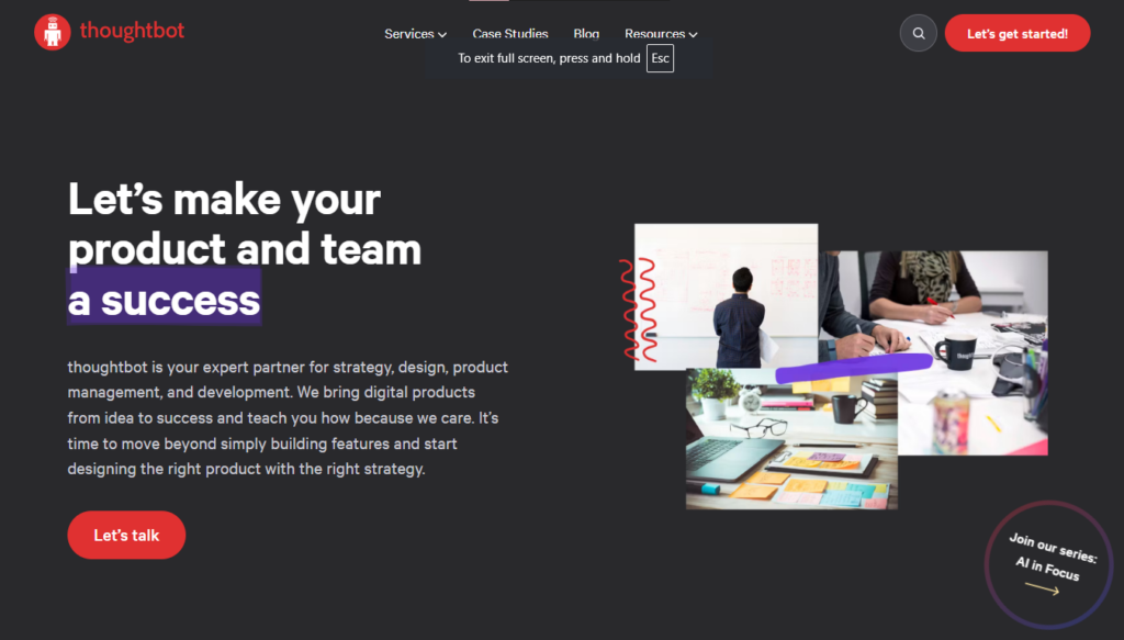 Make your product and team a success with thoughbot