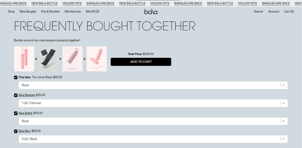 Use "Frequently bought together" to cross-sell and up-sell