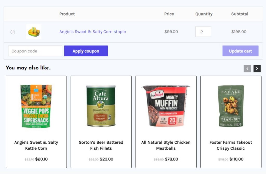 Up-sell advanced product sliders for your web store