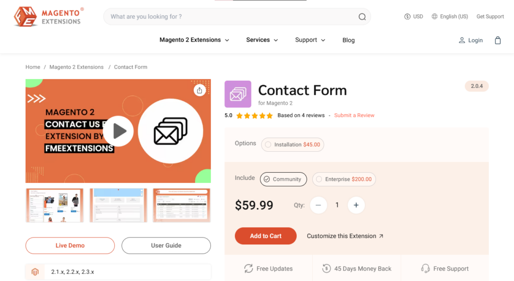 Contact Form Extension by FME