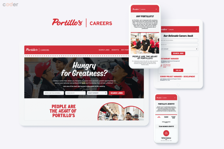 Career page design practices for a restaurant website