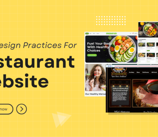 Website design practices for restaurant